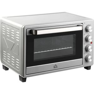Mini Horno Eléctrico Homcom 32L 1600W - 3 Modos - Plata Mini Horno Eléctrico Homcom 32L 1600W - 3 Modos - Plata