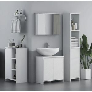 Armario de baño con espejo HOMCOM - Moderno 65x15x49cm Blanco Armario de baño con espejo HOMCOM - Moderno 65x15x49cm Blanco