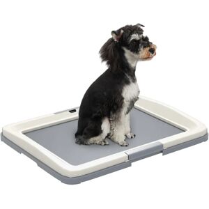 Sanitaire pour Chiens PawHut Gris avec Bac - Usage Intérieur & Extérieur - Publicité Sanitaire pour Chiens PawHut Gris avec Bac - Usage Intérieur & Extérieur - Publicité