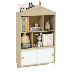 Estantería Infantil Aiyaplay Madera Natural y Blanca - Biblioteca para Niños Estantería Infantil Aiyaplay Madera Natural y Blanca - Biblioteca para Niños