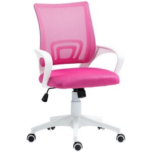 Silla de Oficina de Malla Rosa Homcom Altura Ajustable 120kg Silla de Oficina de Malla Rosa Homcom Altura Ajustable 120kg