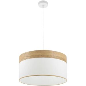 Lampada a sospensione Cloe - Design moderno bianco e legno Lampada a sospensione Cloe - Design moderno bianco e legno