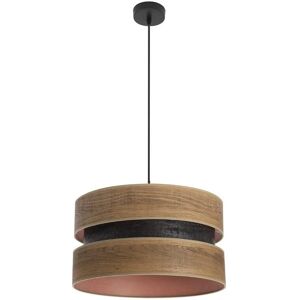 Fabrilamp Lampada a Pendolo Legno Scuro/Nero - Luce Pendante Fabrilamp Lampada a Pendolo Legno Scuro/Nero - Luce Pendante