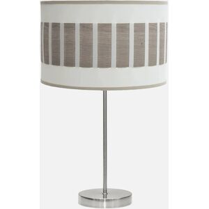 Fabrilamp Ivanna 1xe27 - Lampada da Tavolo Moderna Nichel/Legno Fabrilamp Ivanna 1xe27 - Lampada da Tavolo Moderna Nichel/Legno