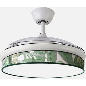 Ventilateur Fabrilamp DC Moda - 72W Blanc/Vert, Télécommande, 108cm - Ventilateur de plafond Ventilateur Fabrilamp DC Moda - 72W Blanc/Vert, Télécommande, 108cm - Ventilateur de plafond