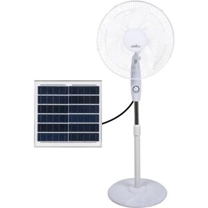 Ventilador de Pie Solar Fabrilamp 20W Blanco 5 Aspas 3 Velocidades - Ventilador Ventilador de Pie Solar Fabrilamp 20W Blanco 5 Aspas 3 Velocidades - Ventilador