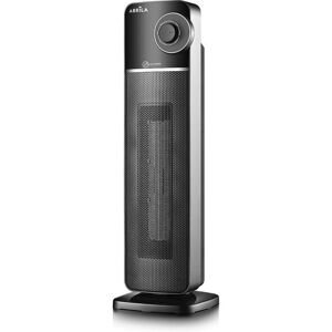 Fabrilamp Chauffage Céramique Bequia - Portable 2000W Oscillant Noir/Argent Fabrilamp Chauffage Céramique Bequia - Portable 2000W Oscillant Noir/Argent