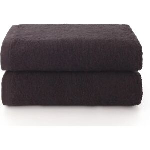 TOP TOWELS Set di Asciugamani - 2 pezzi, 100x50cm, Nero TOP TOWELS Set di Asciugamani - 2 pezzi, 100x50cm, Nero