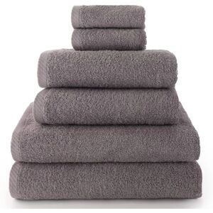 Top Towels Gray Cotton 6-Piece Set - Towels & Bidet Top Towels Gray Cotton 6-Piece Set - Towels & Bidet