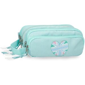 Pepe Jeans Unisex Nerea Turquoise Pencil Case - Unisex for Kids Pepe Jeans Unisex Nerea Turquoise Pencil Case - Unisex for Kids