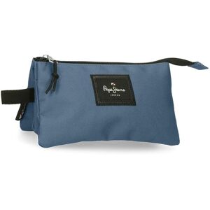Pepe Jeans Unisex Kids Colorful Three-Compartment Blue Pencil Case - Pencil Case Pepe Jeans Unisex Kids Colorful Three-Compartment Blue Pencil Case - Pencil Case
