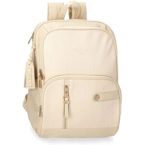 Pepe Jeans Unisex Backpack - Polyester, Casual, Beige - Backpack Pepe Jeans Unisex Backpack - Polyester, Casual, Beige - Backpack