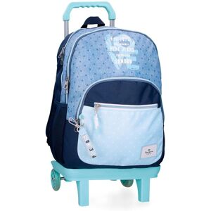 Pepe Jeans Kék Noni Denim Iskolatáska kerekesszékkel Pepe Jeans Kék Noni Denim Iskolatáska kerekesszékkel