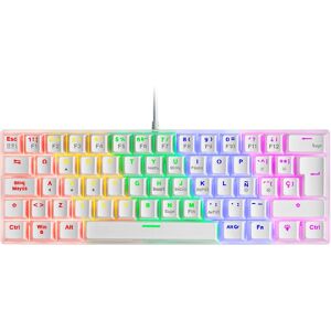Clavier Mécanique RGB Compact MK60 de Mars Gaming - Blanc - Publicité Clavier Mécanique RGB Compact MK60 de Mars Gaming - Blanc - Publicité