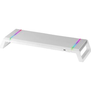 Mars Gaming MGS-ONE White Monitor Stand - RGB, Adjustable, USB 2.0 Mars Gaming MGS-ONE White Monitor Stand - RGB, Adjustable, USB 2.0