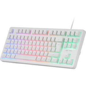 Mars Gaming MK023W Vit Ergonomisk TKL Gaming-Tangentbord - Tangentbord Mars Gaming MK023W Vit Ergonomisk TKL Gaming-Tangentbord - Tangentbord