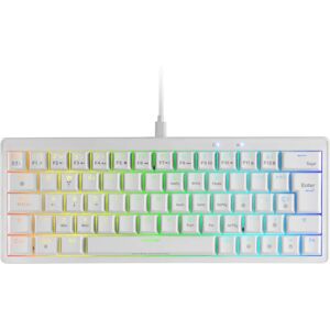 Mars Gaming MKMINIPRO Compact Mechanical Keyboard - White - Gaming Mars Gaming MKMINIPRO Compact Mechanical Keyboard - White - Gaming