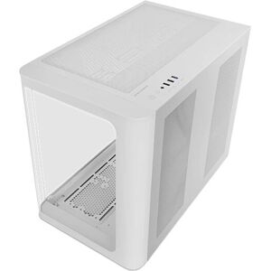 Caja para PC Gaming Mars Gaming MCFUSION Blanco - ATX, Cristal Curvo, Doble Cámara Caja para PC Gaming Mars Gaming MCFUSION Blanco - ATX, Cristal Curvo, Doble Cámara