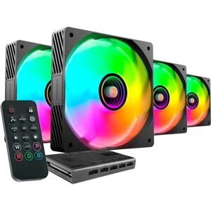 Mars Gaming Mf-Si4kit - 4x 120mm ARGB Fan Kit - Black Mars Gaming Mf-Si4kit - 4x 120mm ARGB Fan Kit - Black