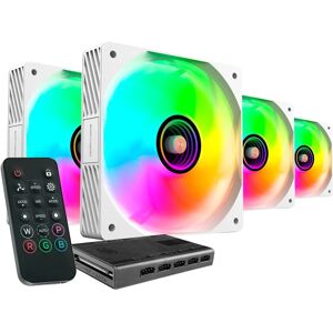 Mars Gaming MF-SI4KIT Blanco 4x Ventiladores ARGB 120mm - Sistema de Refrigeración Mars Gaming MF-SI4KIT Blanco 4x Ventiladores ARGB 120mm - Sistema de Refrigeración