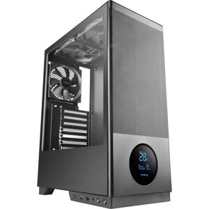 Gabinete Midi Tower Preto Tacens Sagitta20 - Fluxo de Ar Otimizado & Tela LED Gabinete Midi Tower Preto Tacens Sagitta20 - Fluxo de Ar Otimizado & Tela LED