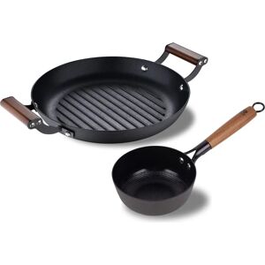 Masterpro Odin Cast Iron Cookware Set - Black - 2 Pieces Masterpro Odin Cast Iron Cookware Set - Black - 2 Pieces