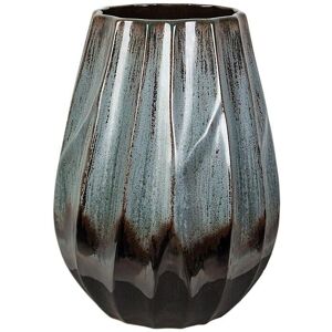 Romimex Vase Blue Black - Oval Ceramic Decor - Home Vase Romimex Vase Blue Black - Oval Ceramic Decor - Home Vase