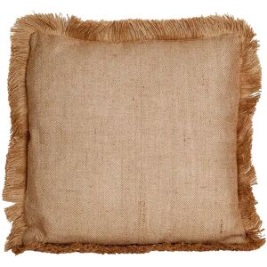 Coussin Marron à Franges Romimex - Coussin - Publicité Coussin Marron à Franges Romimex - Coussin - Publicité