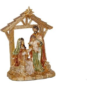 Romimex Meerkleurige Kerststal - 22x28x11 cm Romimex Meerkleurige Kerststal - 22x28x11 cm