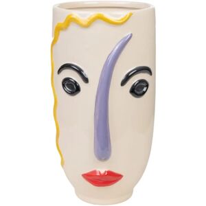 Romimex Multicolor Ceramic Face Vase - Vase Romimex Multicolor Ceramic Face Vase - Vase