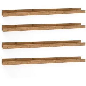 Decowood - Estantes Flotantes de Madera de Pino Natural Tono Roble Oscuro - 100cm Decowood - Estantes Flotantes de Madera de Pino Natural Tono Roble Oscuro - 100cm