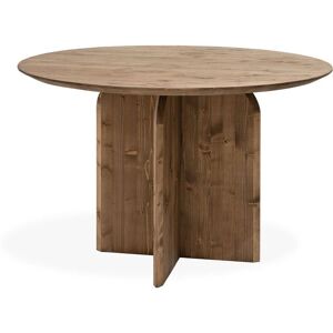 Table à manger ronde en chêne foncé Decowood - 110cm - Bois de sapin massif - Publicité Table à manger ronde en chêne foncé Decowood - 110cm - Bois de sapin massif - Publicité
