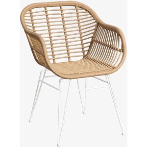 SKLUM Zole Weiße Synthetische Rattan Esszimmerstühle - Esszimmerstühle SKLUM Zole Weiße Synthetische Rattan Esszimmerstühle - Esszimmerstühle