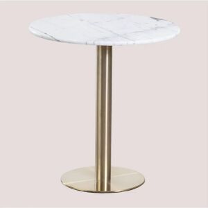Sklum - Tavolo da Bar Rotondo in Marmo Cosmopolitan Ø70 cm Bianco Champagne - Tavolo da Bar Sklum - Tavolo da Bar Rotondo in Marmo Cosmopolitan Ø70 cm Bianco Champagne - Tavolo da Bar