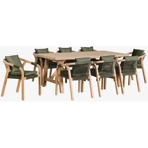 Set da Pranzo SKLUM in Acacia - Rettangolare 200x100cm, 8 Sedie Set da Pranzo SKLUM in Acacia - Rettangolare 200x100cm, 8 Sedie