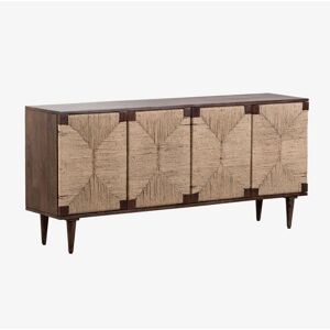 Sklum - Sideboard aus Mangoholz und Jute - Dunkles Holz - Möbel Sklum - Sideboard aus Mangoholz und Jute - Dunkles Holz - Möbel