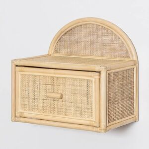 Sklum Yivisc Rattan Schwebendes Nachttisch - Vintage Stil Sklum Yivisc Rattan Schwebendes Nachttisch - Vintage Stil