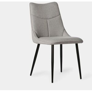 KLAST HOME - Selma - Tissu gris - Pieds noirs - Dining chair - Publicité KLAST HOME - Selma - Tissu gris - Pieds noirs - Dining chair - Publicité