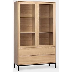 KLAST HOME Vitrina de Madera Natural con Doble Puerta - Mueble de Salón KLAST HOME Vitrina de Madera Natural con Doble Puerta - Mueble de Salón