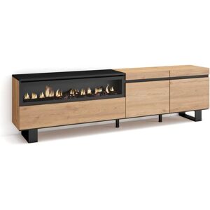 Skraut Home TV-Möbel mit Elektrokamin - Stauraum Skraut Home TV-Möbel mit Elektrokamin - Stauraum
