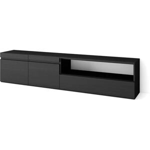 SKRAUT HOME Modern zwart TV-meubel - Geschikt voor 80 inch TV's SKRAUT HOME Modern zwart TV-meubel - Geschikt voor 80 inch TV's