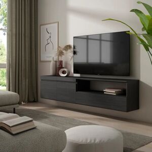 Skraut Home Wandfernsehmöbel - Modern, Schwarz - Für 80" TV Skraut Home Wandfernsehmöbel - Modern, Schwarz - Für 80" TV
