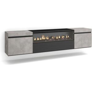 Skraut Home TV-Möbel mit Elektrischem Kamin - Wandmontage Skraut Home TV-Möbel mit Elektrischem Kamin - Wandmontage