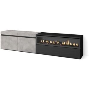 Skraut TV-Schrank mit Kamin - Modernes Design Skraut TV-Schrank mit Kamin - Modernes Design