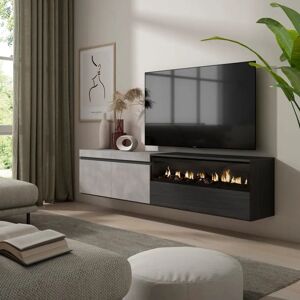 Skraut Home Mobile TV - 200x45x35cm, Sospeso, Camino elettrico Skraut Home Mobile TV - 200x45x35cm, Sospeso, Camino elettrico