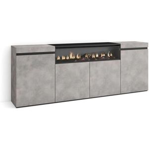Skraut Home - Credenza per soggiorno - Stile Moderno - Cemento - Mobile Skraut Home - Credenza per soggiorno - Stile Moderno - Cemento - Mobile