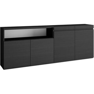 Skraut Home - Sideboard 102x75x35cm - Schwarz - Moderner Stil Skraut Home - Sideboard 102x75x35cm - Schwarz - Moderner Stil