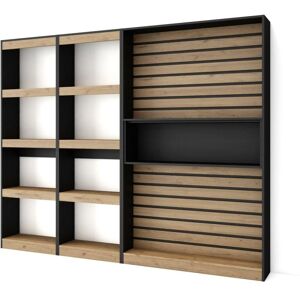 Skraut Home Muurplank - Modern Opbergruimte - 230x186x25cm Skraut Home Muurplank - Modern Opbergruimte - 230x186x25cm