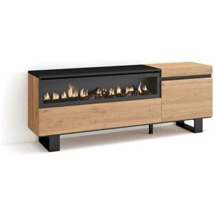 SKRAUT HOME Meuble TV avec Cheminée électrique - Rangement TV - Publicité SKRAUT HOME Meuble TV avec Cheminée électrique - Rangement TV - Publicité