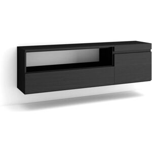 Skraut Mueble de TV Colgado - 102x45x35cm - Estilo Moderno Negro Skraut Mueble de TV Colgado - 102x45x35cm - Estilo Moderno Negro